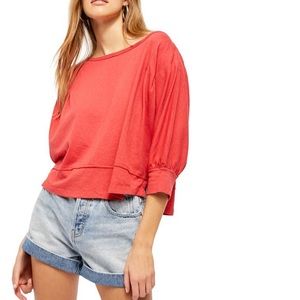 Free People Inspo red T shirt